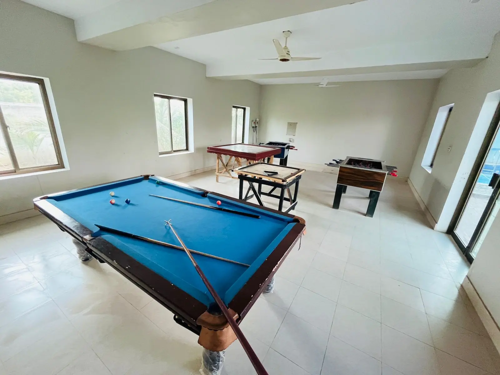Swimming Pool — A pool area for guests to cool off and relax during the day.